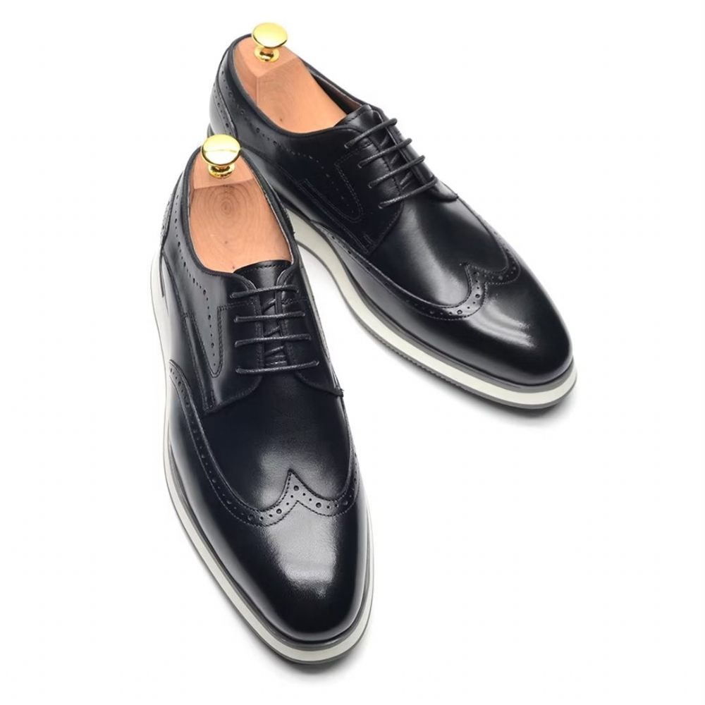 Chaussures Habillées Élégantes Dentelle Sophistiquées Pour Hommes - Noir