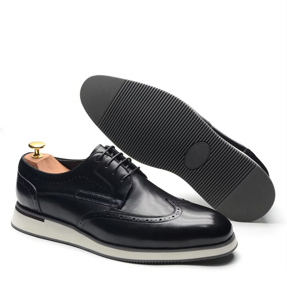 Chaussures Habillées Élégantes Dentelle Sophistiquées Pour Hommes - Noir