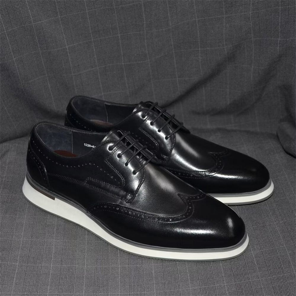 Chaussures Habillées Élégantes Dentelle Sophistiquées Pour Hommes - Noir