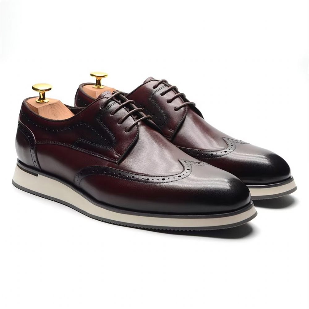 Chaussures Habillées Élégantes Dentelle Sophistiquées Pour Hommes - Marron