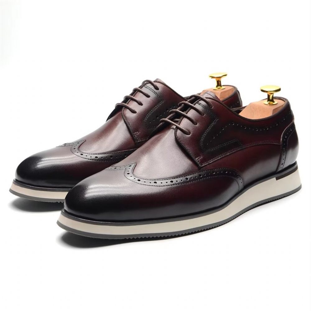 Chaussures Habillées Élégantes Dentelle Sophistiquées Pour Hommes - Marron