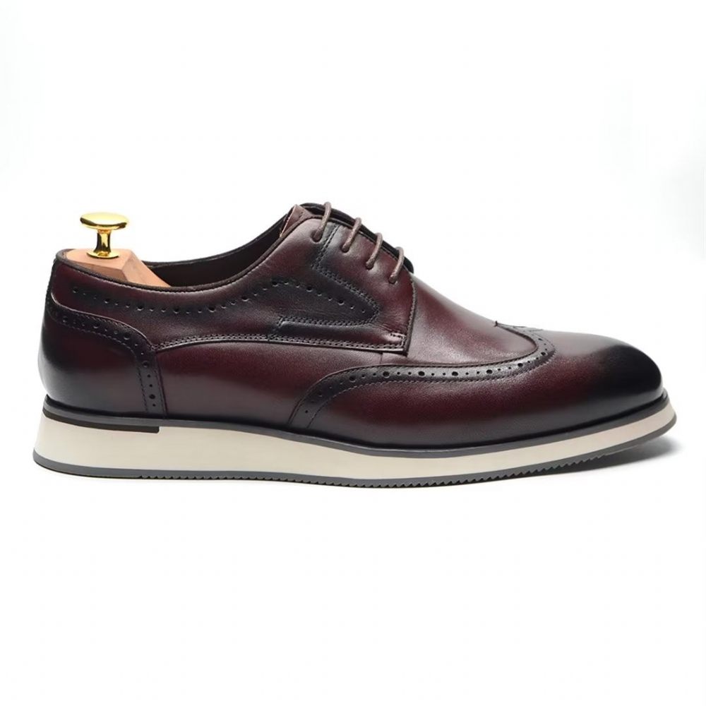 Chaussures Habillées Élégantes Dentelle Sophistiquées Pour Hommes - Marron