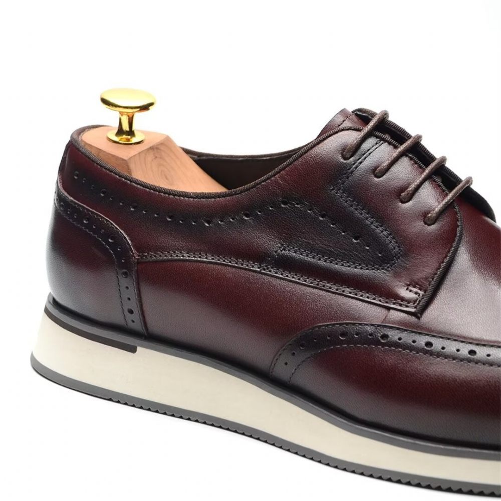 Chaussures Habillées Élégantes Dentelle Sophistiquées Pour Hommes - Marron