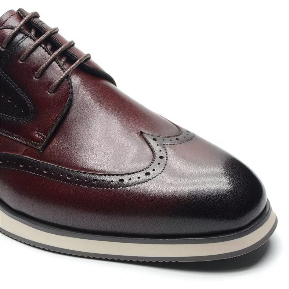 Chaussures Habillées Élégantes Dentelle Sophistiquées Pour Hommes - Marron