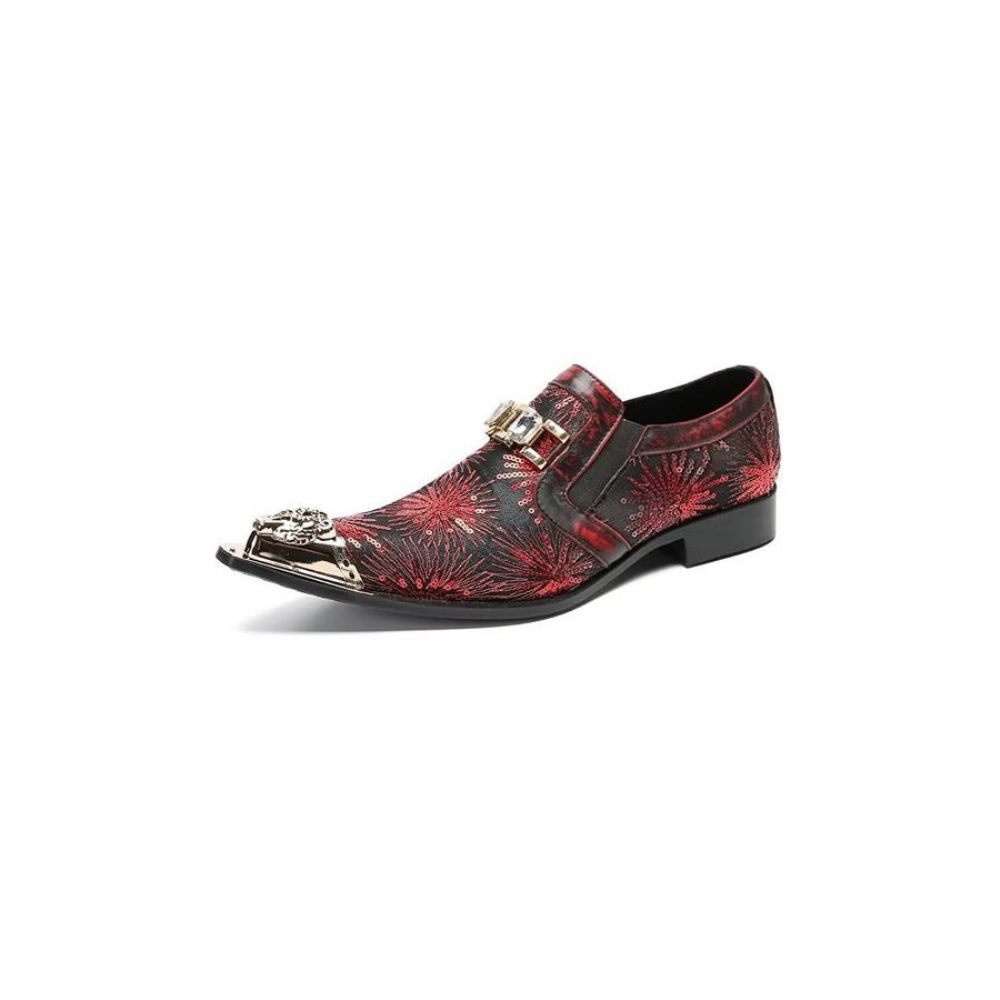 Chaussures Habillées Exotiques À Bout Pointu Pour Hommes - Rouge