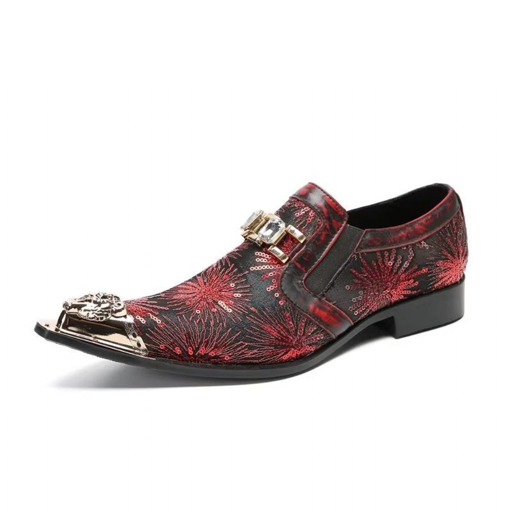 Chaussures Habillées Exotiques À Bout Pointu Pour Hommes - Rouge