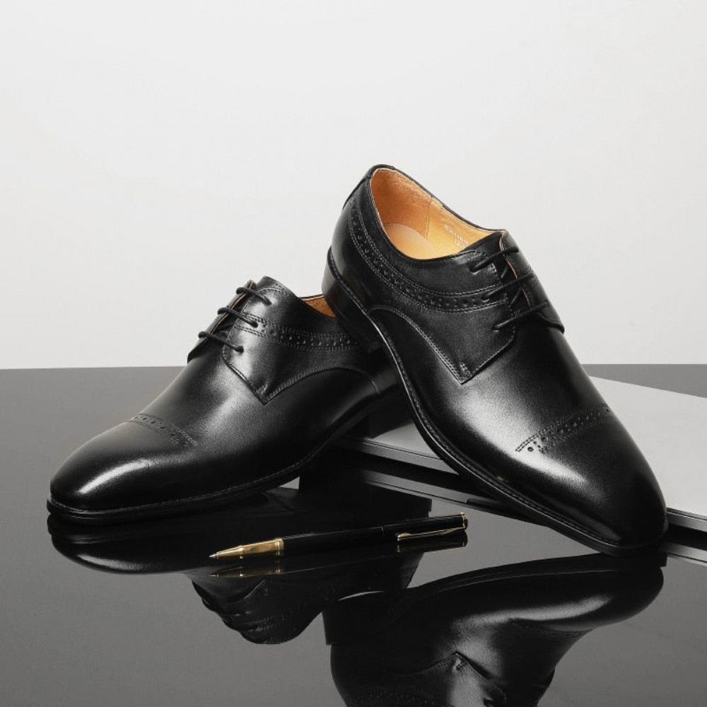 Chaussures Habillées Exotiques À Bout Pointu Pour Hommes - Noir