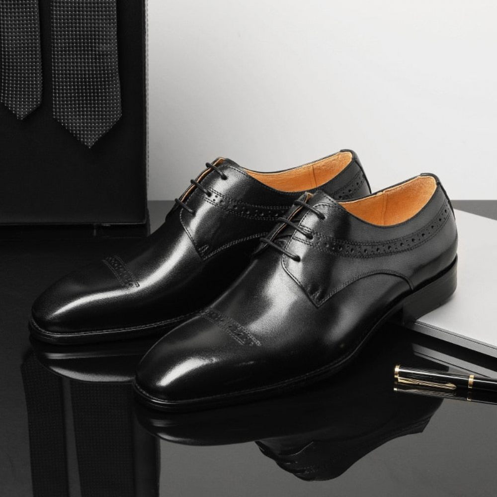 Chaussures Habillées Exotiques À Bout Pointu Pour Hommes - Noir