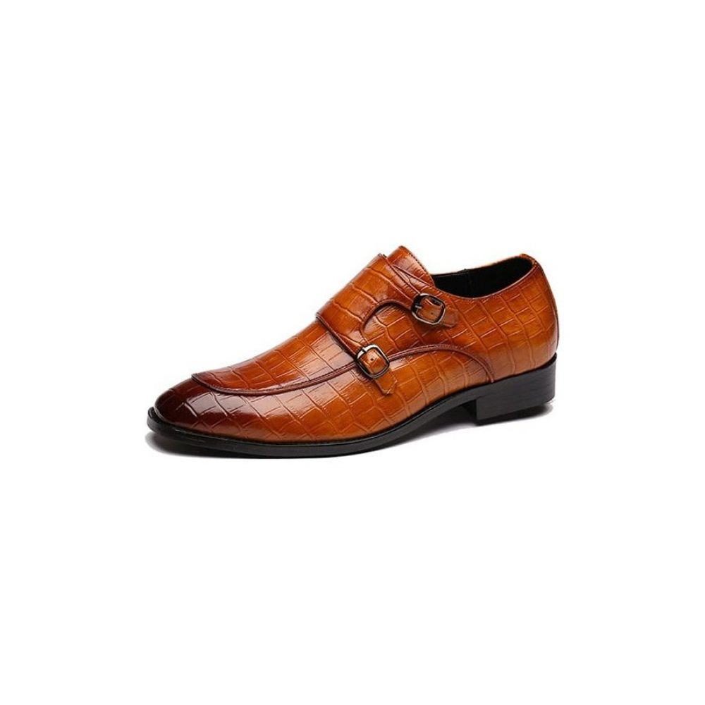 Chaussures Habillées Exotiques À Bout Pointu Pour Hommes - Marron