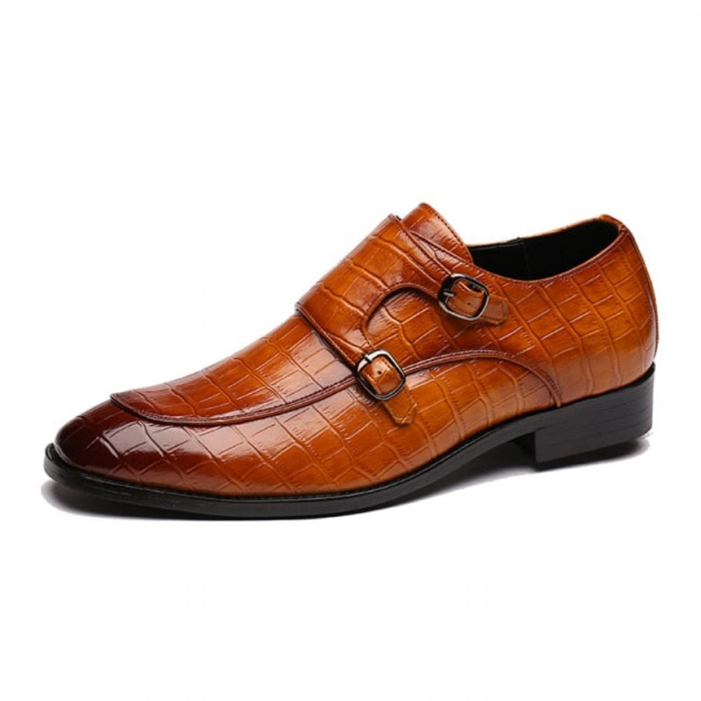 Chaussures Habillées Exotiques À Bout Pointu Pour Hommes - Marron