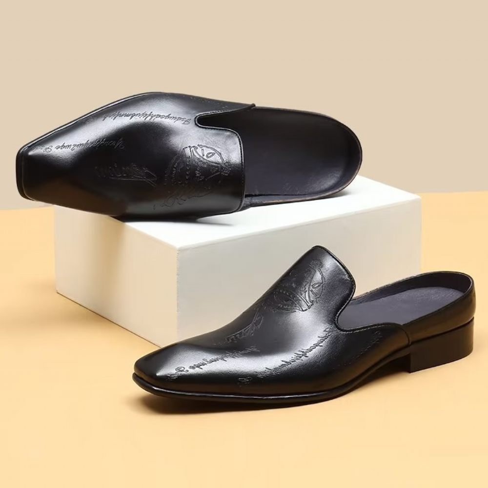 Chaussures Habillées Exotiques À Enfiler Pour Hommes - Noir