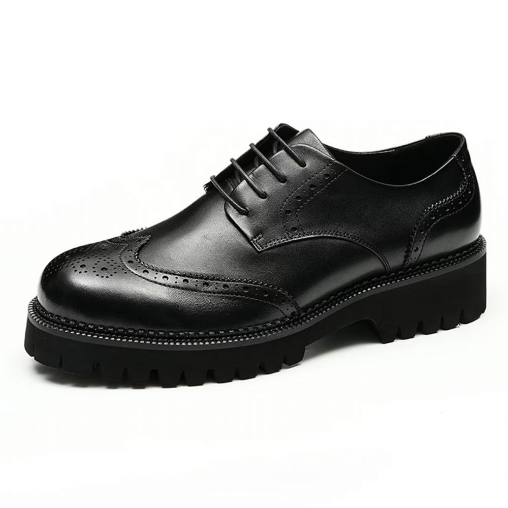 Chaussures Habillées Pour Hommes Cuir Dress Majestic - Noir