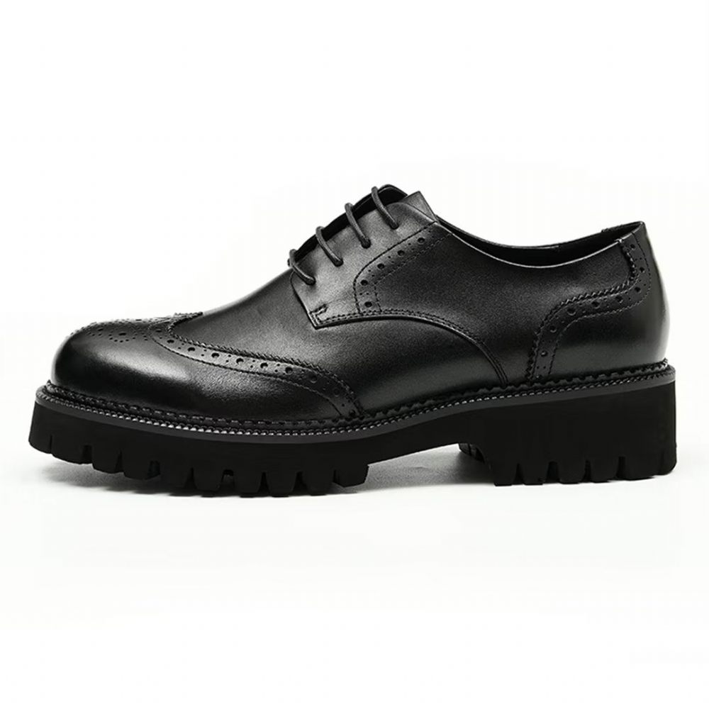 Chaussures Habillées Pour Hommes Cuir Dress Majestic - Noir