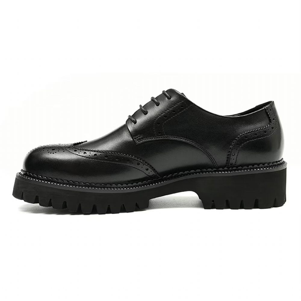 Chaussures Habillées Pour Hommes Cuir Dress Majestic - Noir