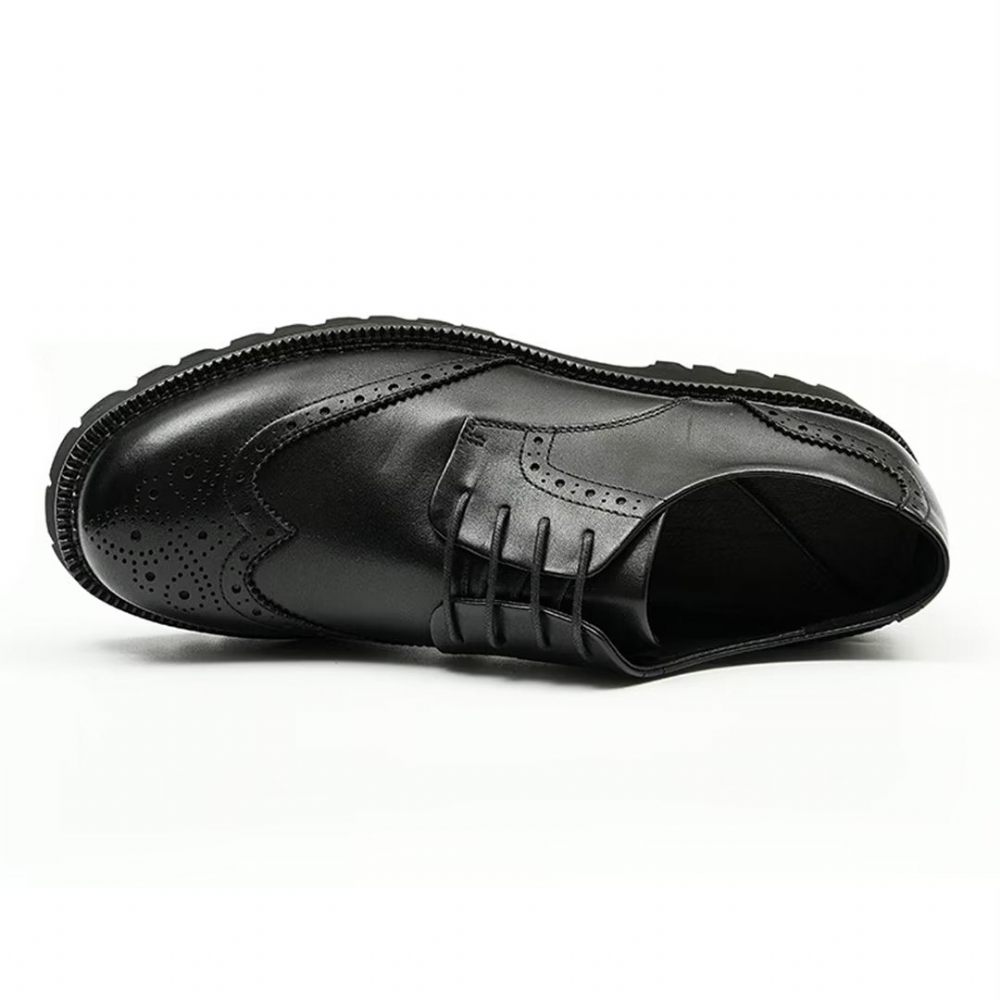 Chaussures Habillées Pour Hommes Cuir Dress Majestic - Noir