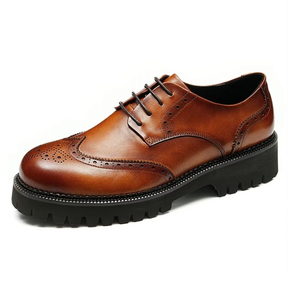 Chaussures Habillées Pour Hommes Cuir Dress Majestic - Marron