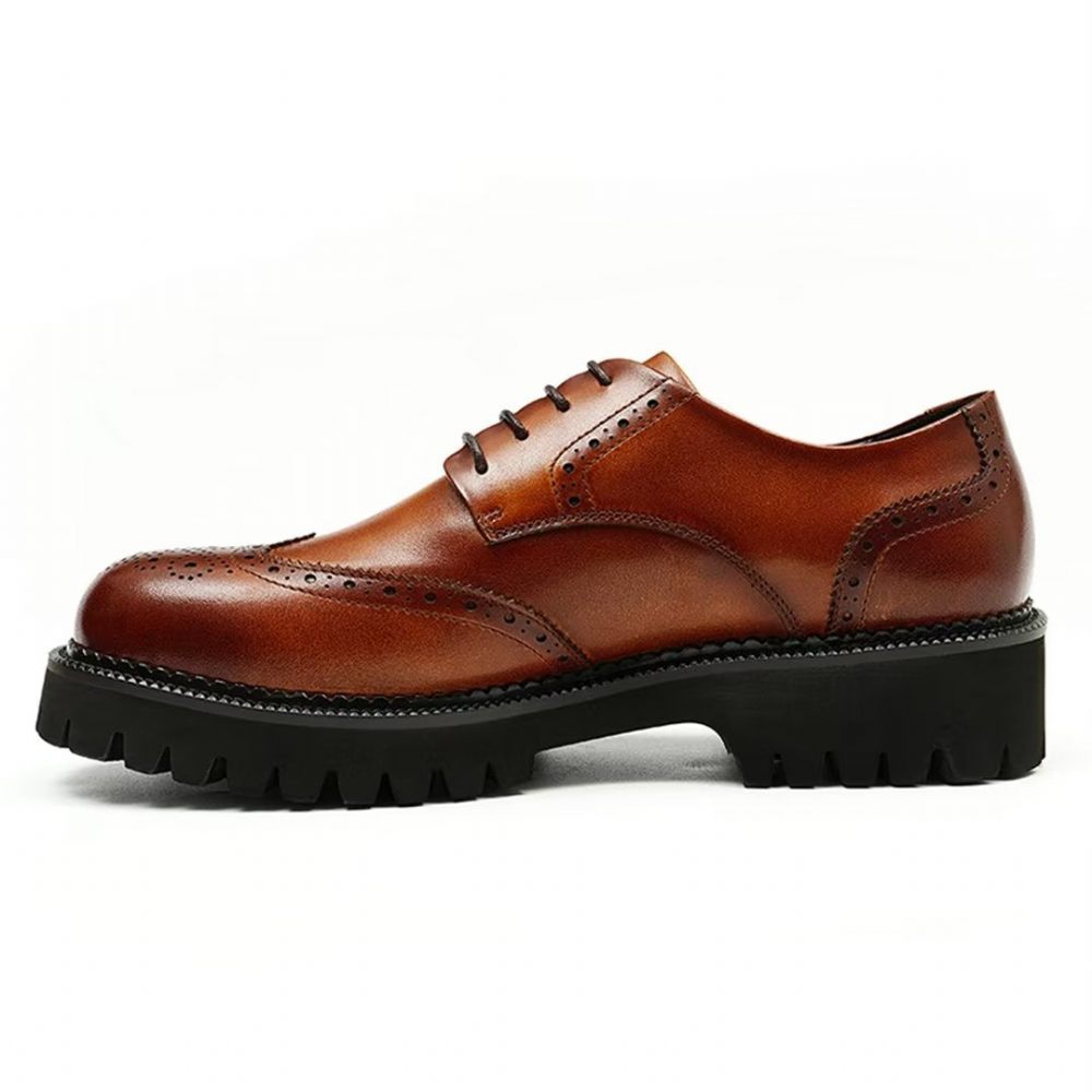 Chaussures Habillées Pour Hommes Cuir Dress Majestic - Marron