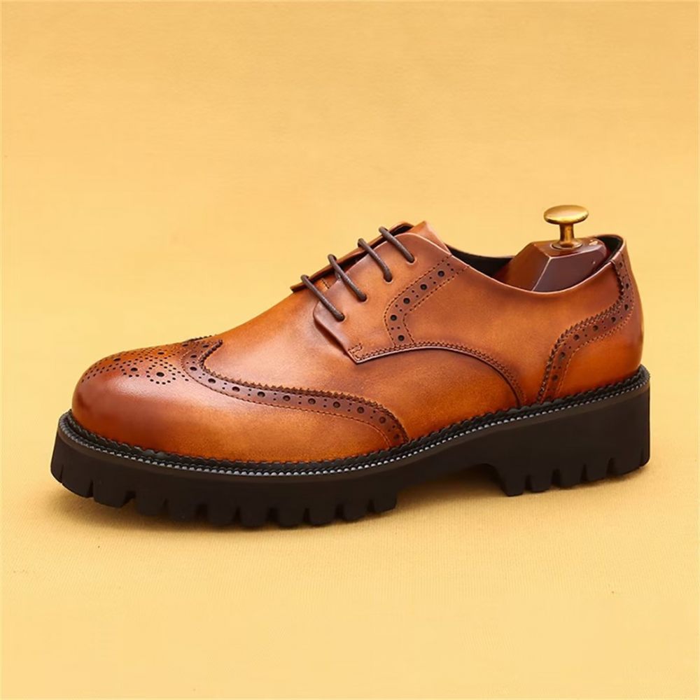 Chaussures Habillées Pour Hommes Cuir Dress Majestic - Marron