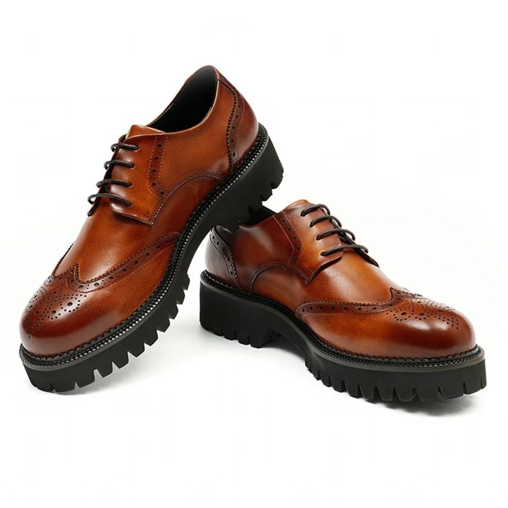 Chaussures Habillées Pour Hommes Cuir Dress Majestic - Marron