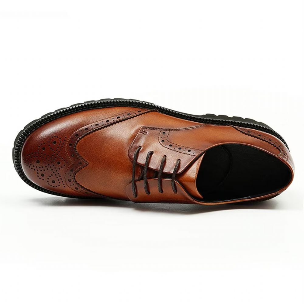 Chaussures Habillées Pour Hommes Cuir Dress Majestic - Marron