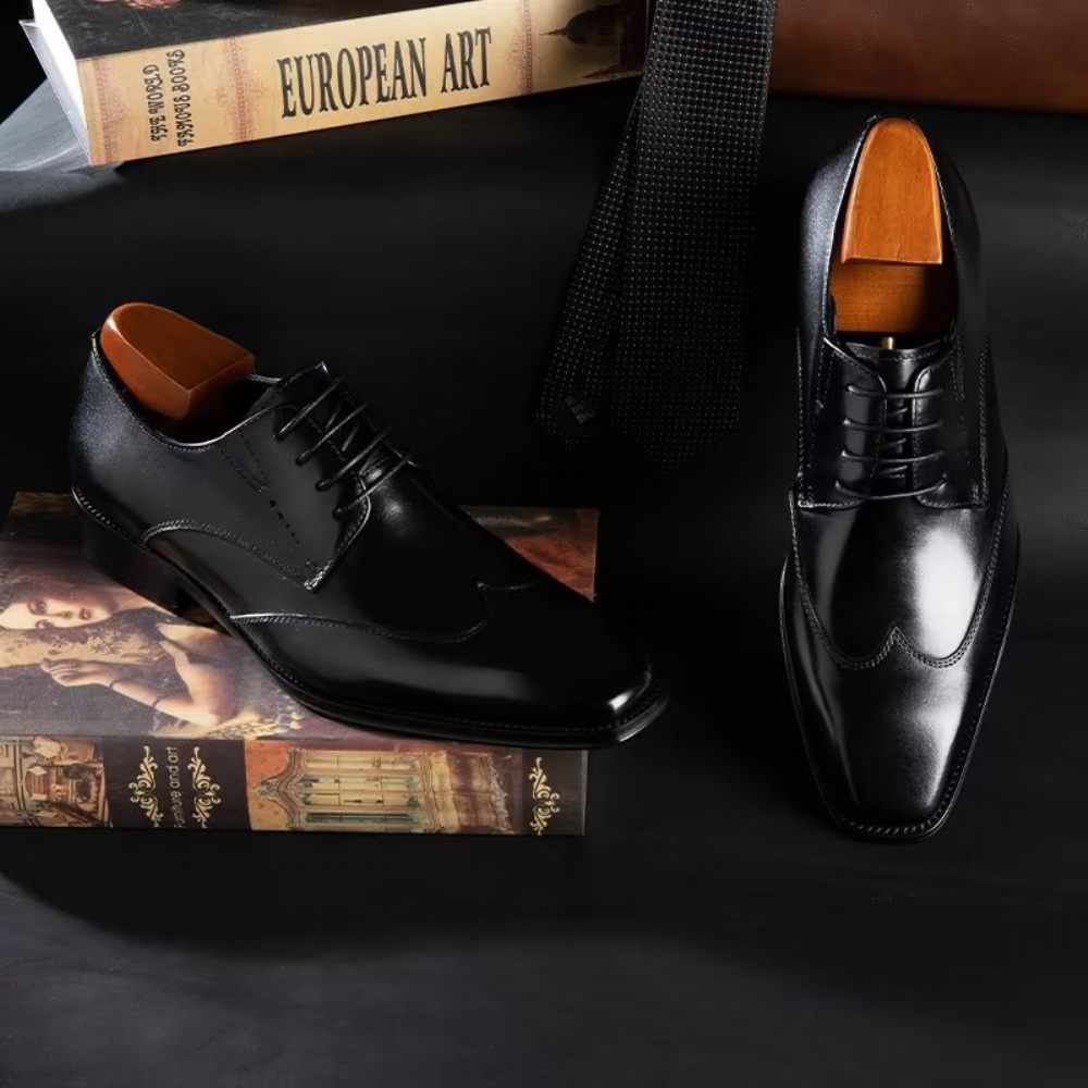 Chaussures Habillées Pour Hommes Derby Chics - Noir