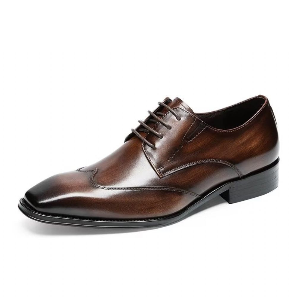 Chaussures Habillées Pour Hommes Derby Chics - Café