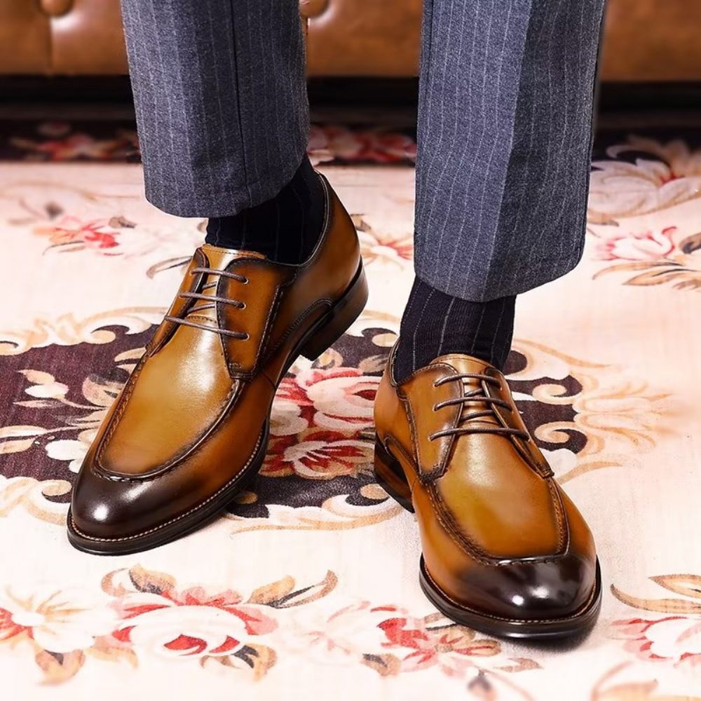 Chaussures Habillées Pour Hommes Derby Élégantes - Café