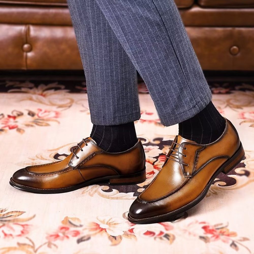 Chaussures Habillées Pour Hommes Derby Élégantes - Café