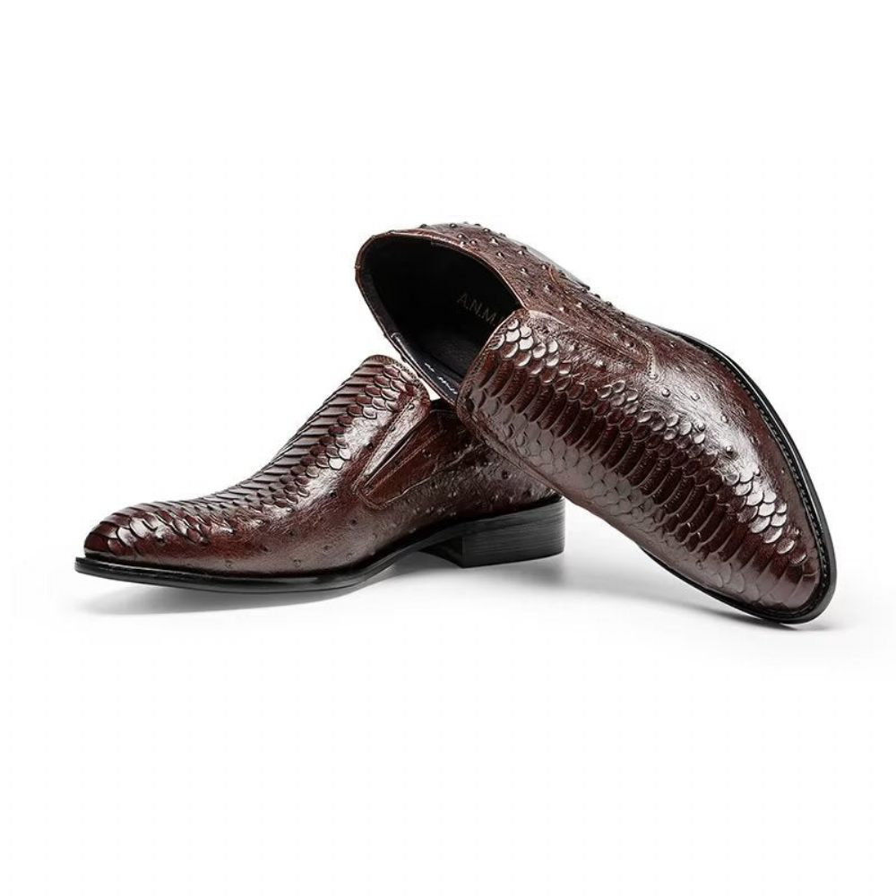 Chaussures Habillées Pour Hommes À Enfiler Opulent Croctex - Café