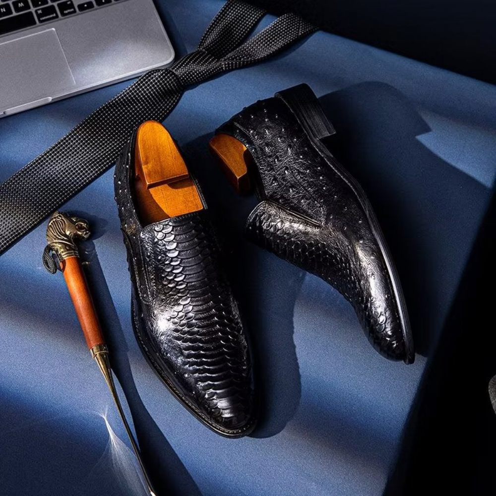 Chaussures Habillées Pour Hommes À Enfiler Opulent Croctex - Noir