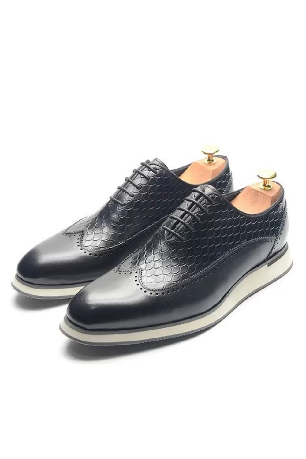 Chaussures Habillées Pour Hommes À Lacets Distingués - Noir