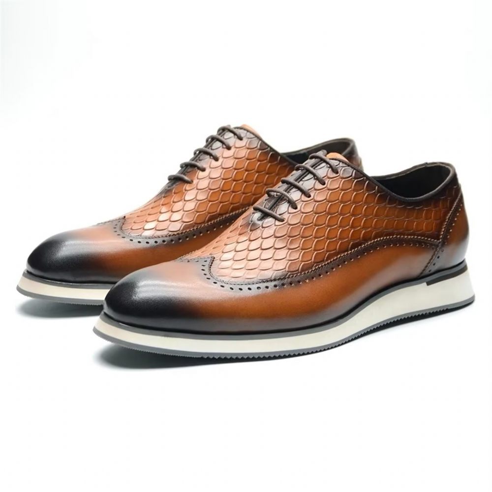 Chaussures Habillées Pour Hommes À Lacets Distingués - Marron