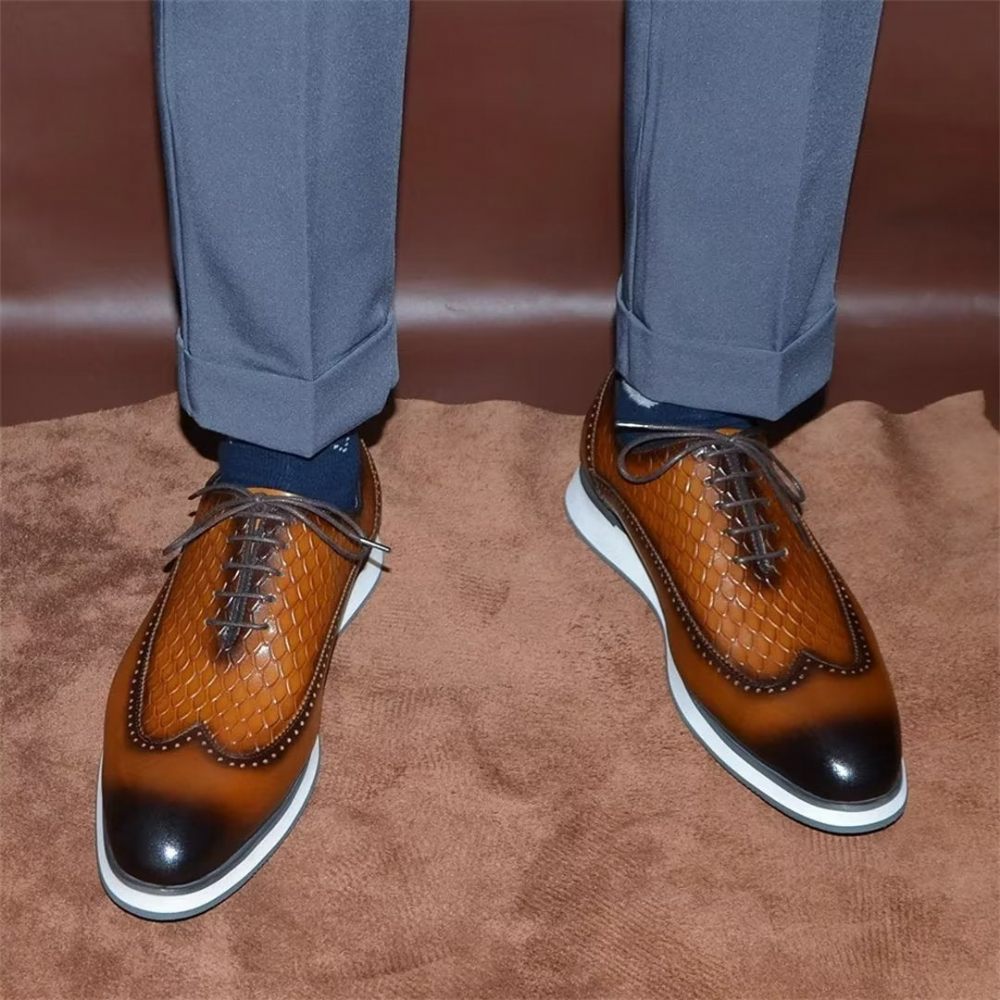 Chaussures Habillées Pour Hommes À Lacets Distingués - Marron