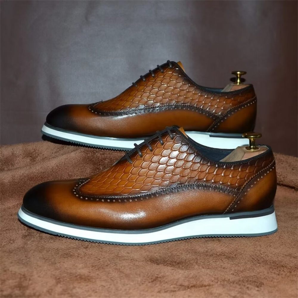 Chaussures Habillées Pour Hommes À Lacets Distingués - Marron