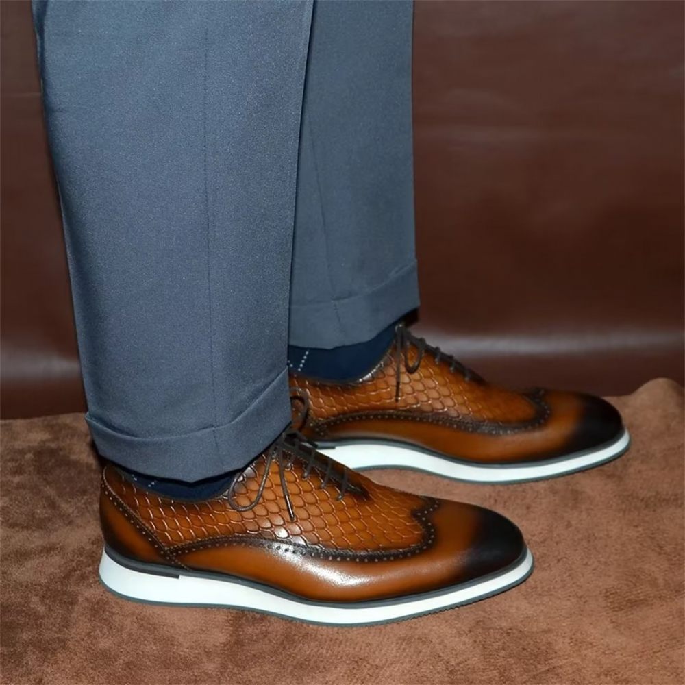 Chaussures Habillées Pour Hommes À Lacets Distingués - Marron