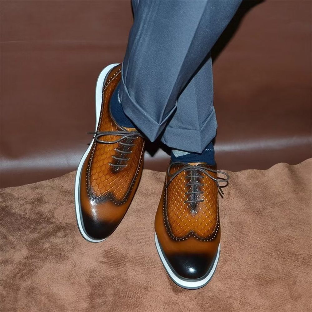 Chaussures Habillées Pour Hommes À Lacets Distingués - Marron