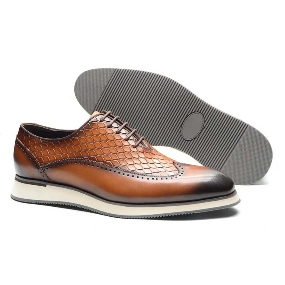 Chaussures Habillées Pour Hommes À Lacets Distingués - Marron