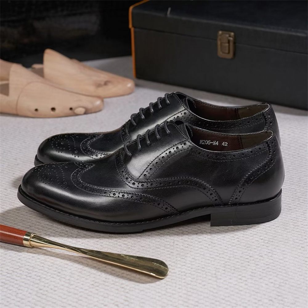 Chaussures Habillées Pour Hommes Metropolitan Mastery À Lacets Cuir - Noir