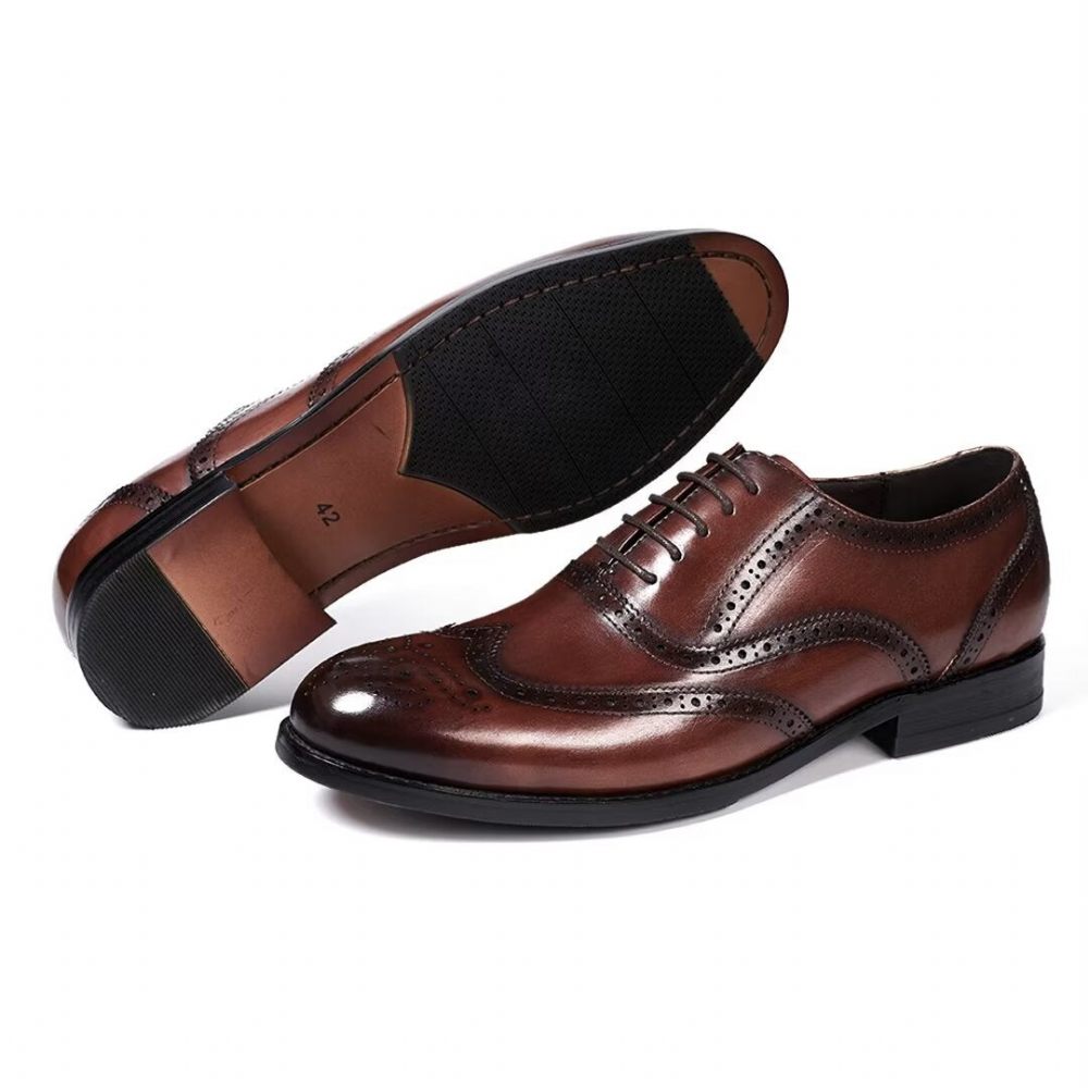 Chaussures Habillées Pour Hommes Metropolitan Mastery À Lacets Cuir - Marron