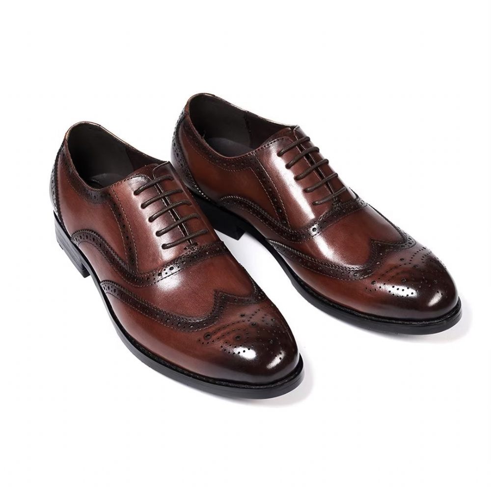 Chaussures Habillées Pour Hommes Metropolitan Mastery À Lacets Cuir - Marron