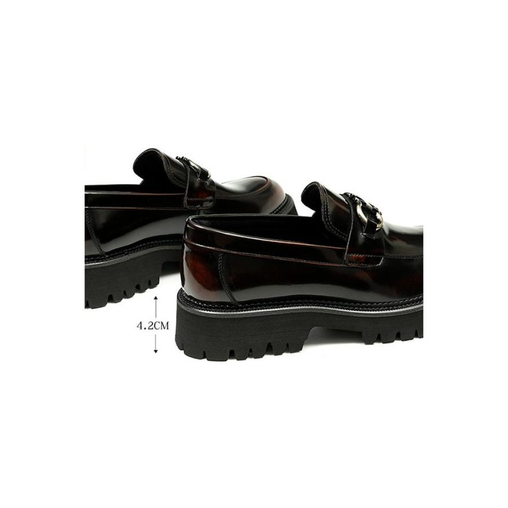 Chaussures Habillées Pour Hommes Mocassins Conduite Cuir - Noir