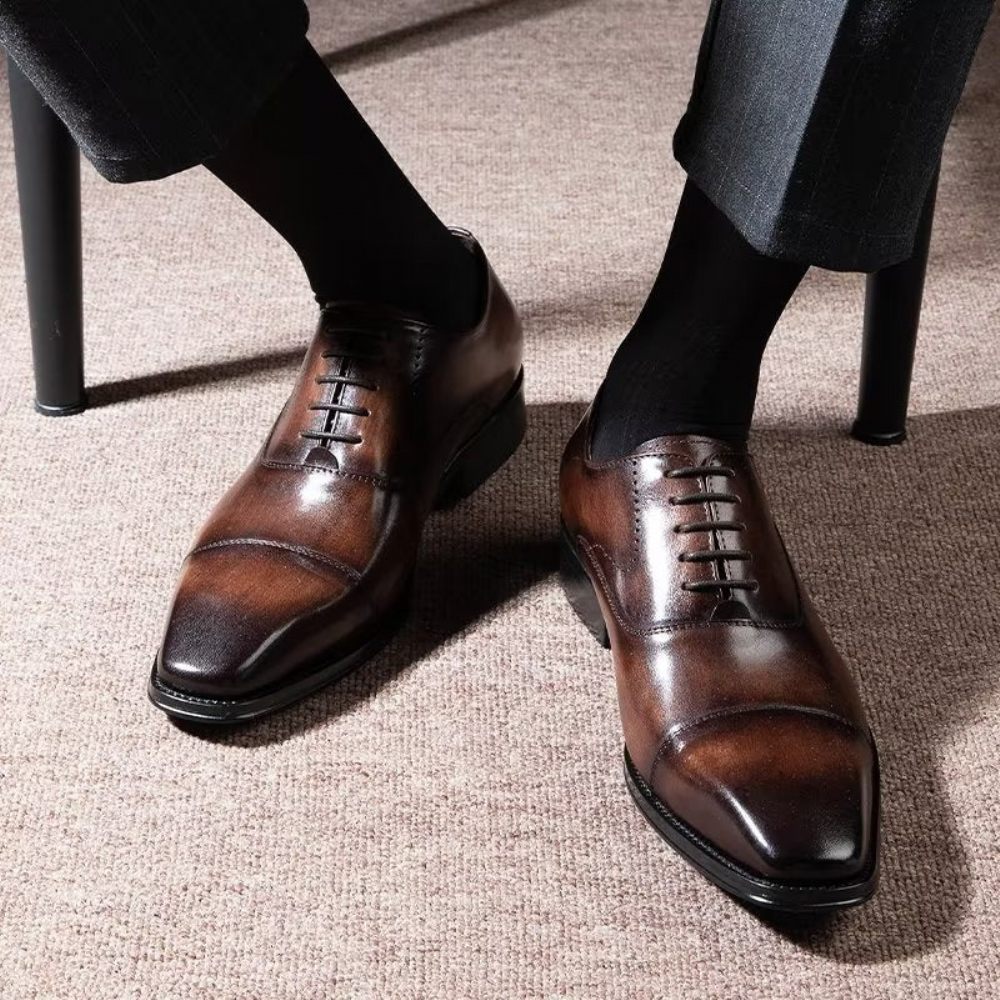 Chaussures Habillées Pour Hommes Oxford - Café