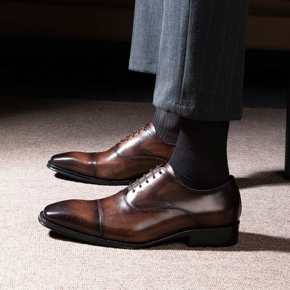 Chaussures Habillées Pour Hommes Oxford - Café