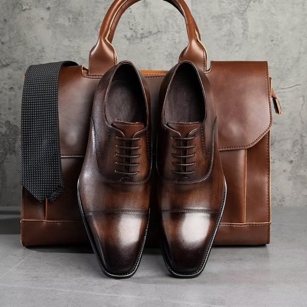 Chaussures Habillées Pour Hommes Oxford - Café