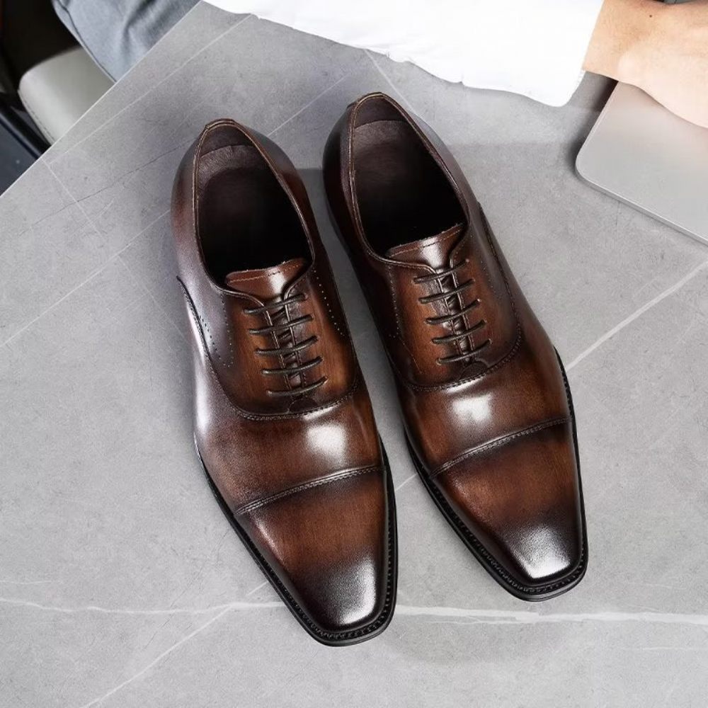 Chaussures Habillées Pour Hommes Oxford - Café