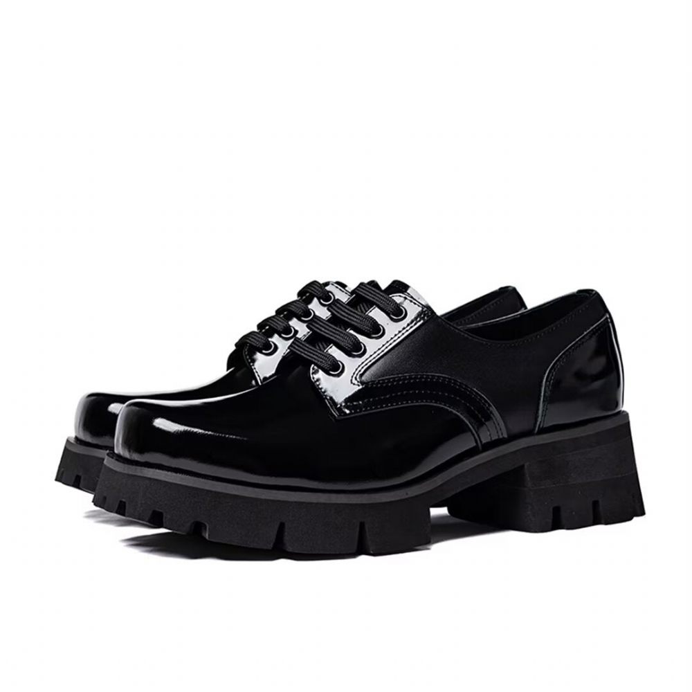 Chaussures Habillées Pour Hommes Pantoufles Cuir Gentilhomme Choice - Noir