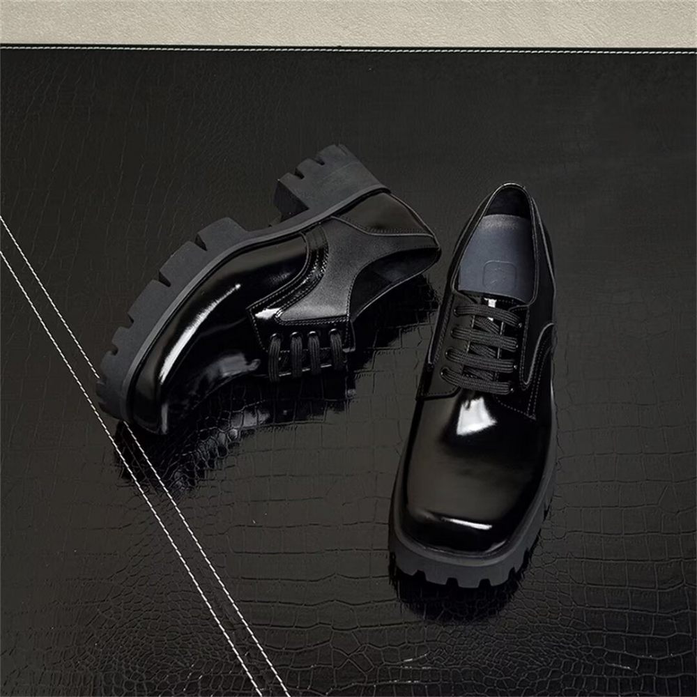 Chaussures Habillées Pour Hommes Pantoufles Cuir Gentilhomme Choice - Noir