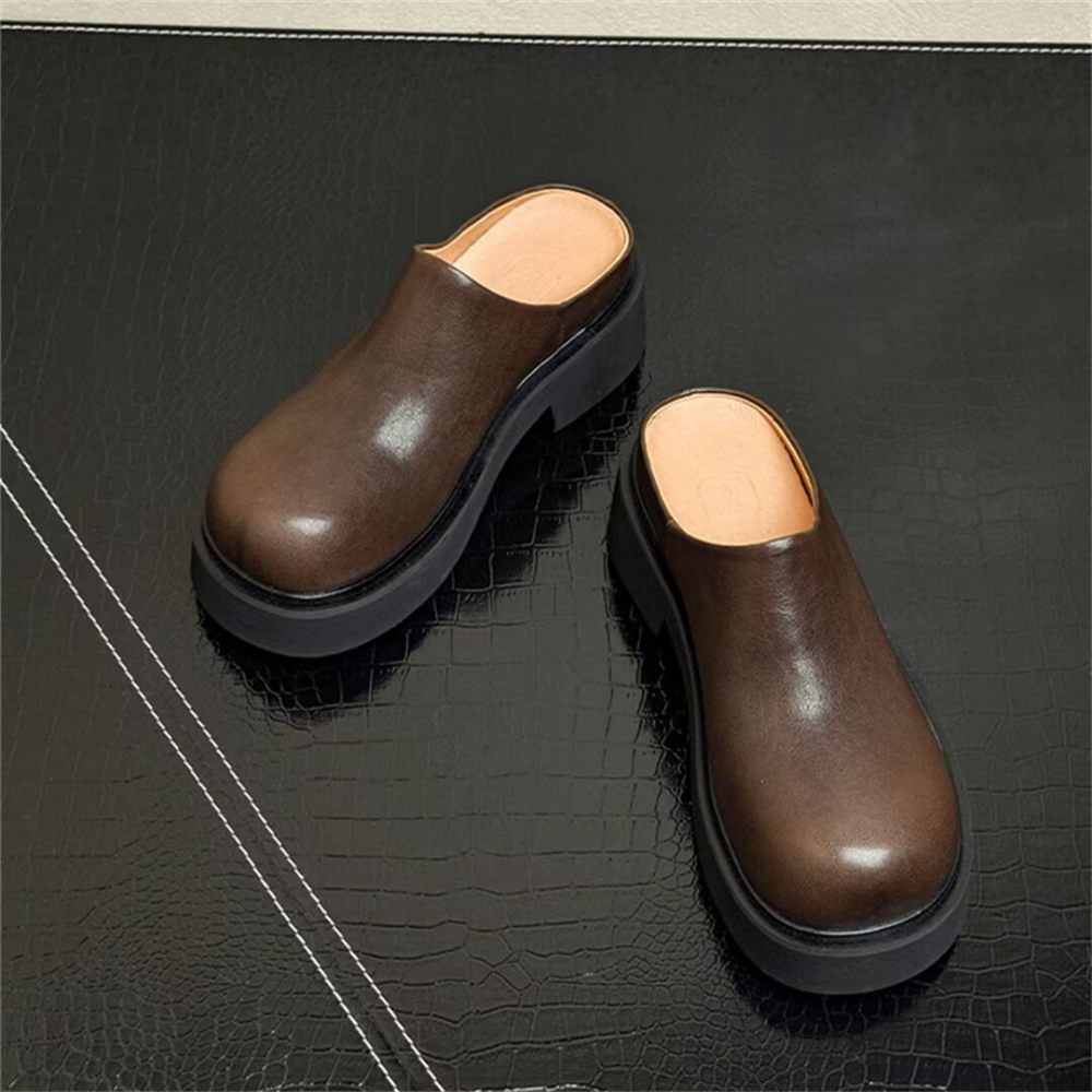 Chaussures Habillées Pour Hommes Sandales Bottes - Brun