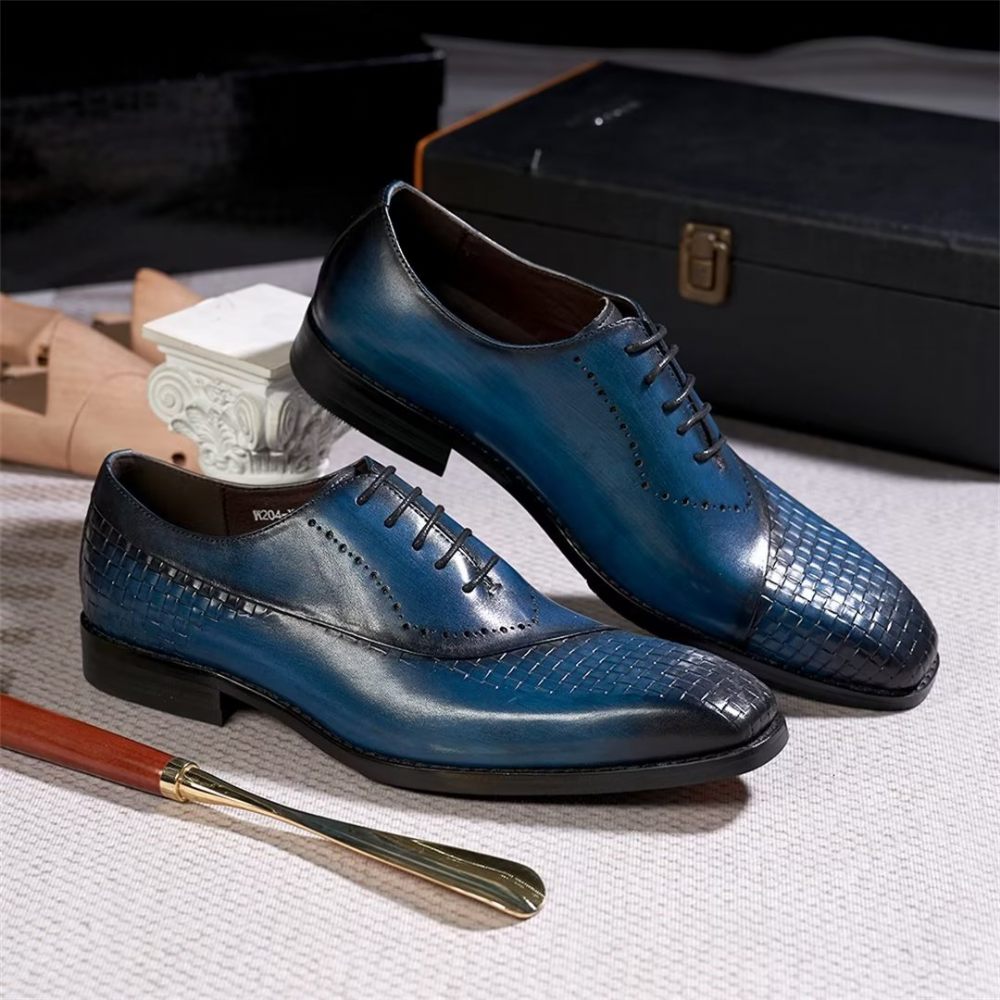 Chaussures Habillées Pour Hommes Sélection Robes Cuir Élégantes Et Chics - Bleu