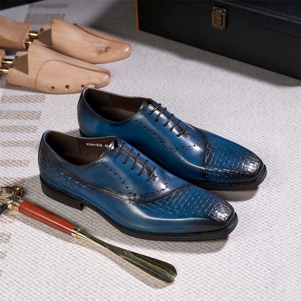 Chaussures Habillées Pour Hommes Sélection Robes Cuir Élégantes Et Chics - Bleu